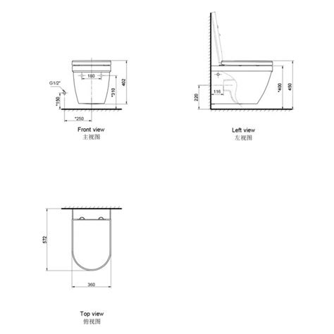 TOTO Aquia Wall-Hung Toilet Dimensions Drawings, 55% OFF