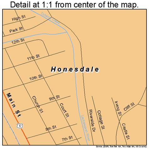 Honesdale Pennsylvania Street Map 4235520