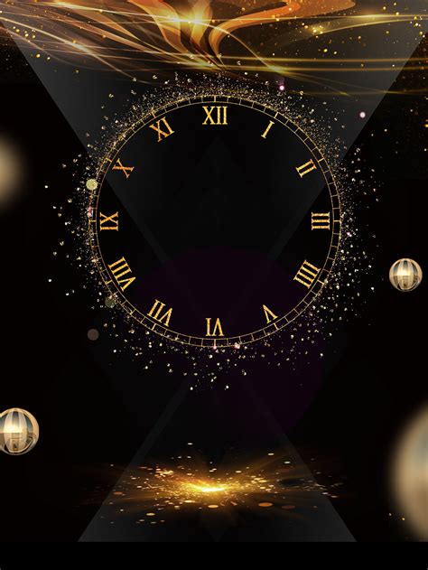 2019 Black Gold New Year Countdown Background