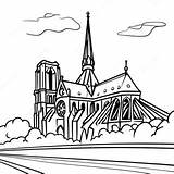Notre Dame Cathedral Coloring Page 28963 23381 sketch template