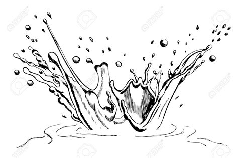 Water Splash Drawing at GetDrawings | Free download