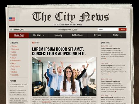 Newspaper Free PSD (photoshop) Template by MecoNata for Gridgum.com on ...