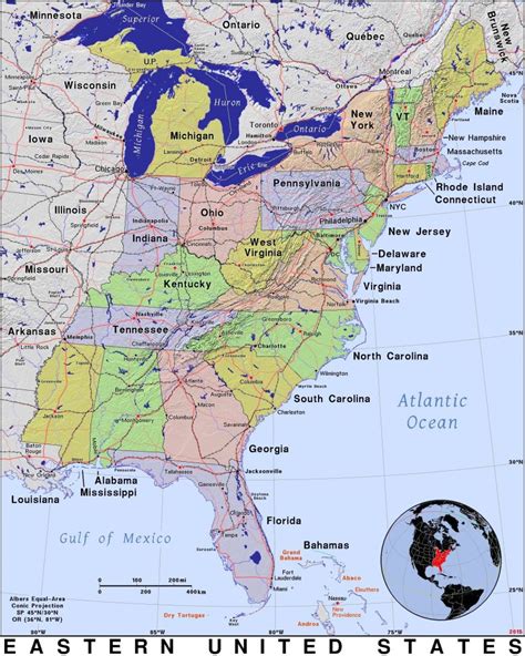 Map Of Usa East Coast – Topographic Map of Usa with States