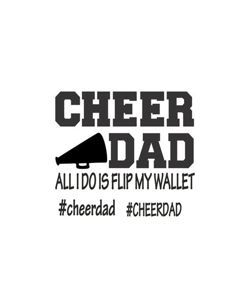 Cheer Dad Vector Cutting File for Vinyl Cutters Svg, Dxf, Png, Pdf - Etsy