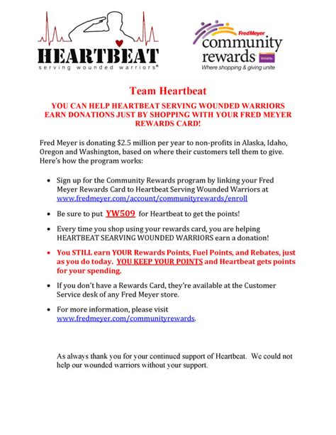 Fred Meyer Community Rewards - Heartbeat