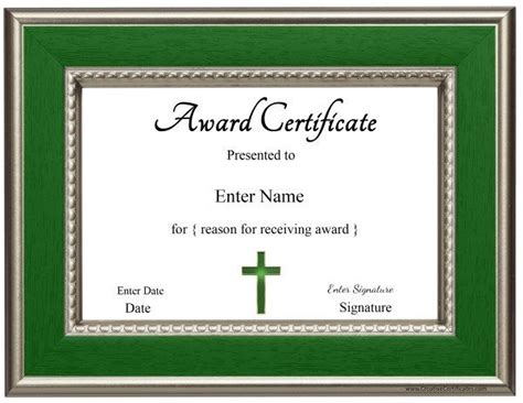 Christian Certificate Template - Customizable