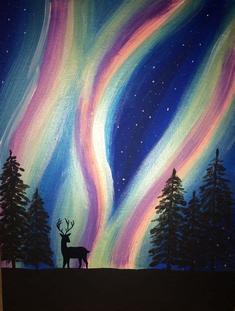 Aurora Borealis Acrylic on canvas | Aurora borealis, Drawings, Painting