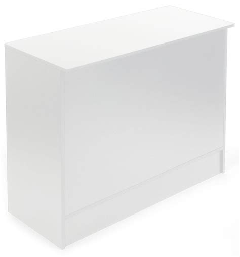 48" White Cash Wrap w/ 3 Adjustable Storage Shelves & Flat Top | Store ...