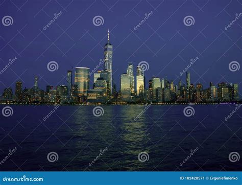 Lower Manhattan skyline stock image. Image of lower - 102428571