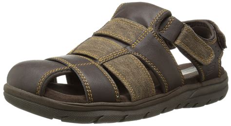 NEW Men's Skechers Relaxed Fit Supreme Olvero Fisherman Sandals Brown Size 10 | eBay