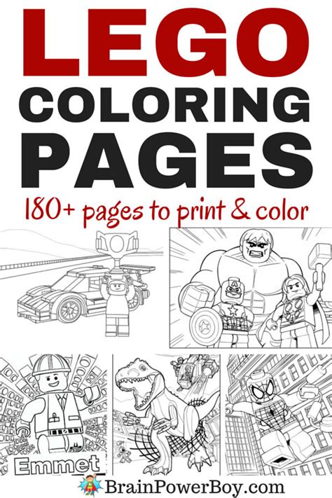 180+ Free Printable LEGO Coloring Pages! - Brain Power Boy