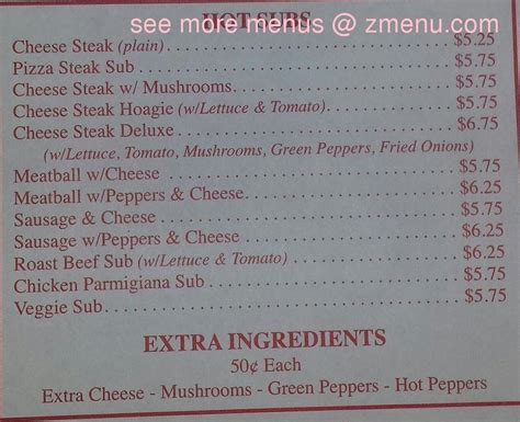 Online Menu of Marino's Pizza Restaurant, South Hill, Virginia, 23970 - Zmenu