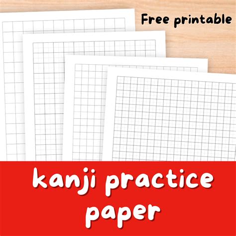 Japanese Writing Paper: FREE Printable Blank Japanese Writing Sheets Japanese Handwriting ...