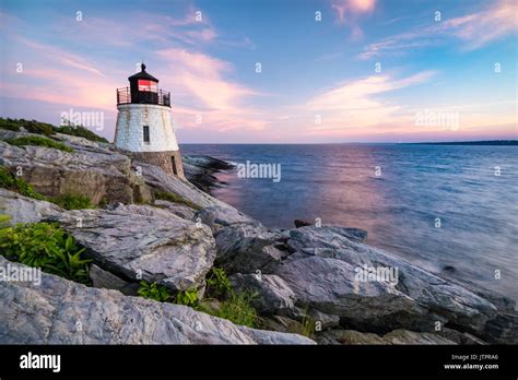 Castle hill lighthouse at sunset hi-res stock photography and images - Alamy