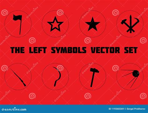 The Left Symbols Set Cartoon Vector | CartoonDealer.com #119360269