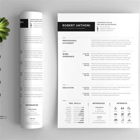 Minimalist TypographyResume Template – MasterBundles