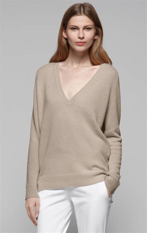 Lyst - Theory Adrianna Cashmere Sweater in Natural