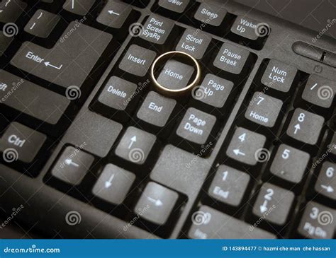 Men Ring at Home Button on Computer Keyboard Stock Image - Image of computer, text: 143894477