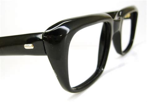 NOS Vintage 50s Mens Black Eyeglasses Frame France NOS