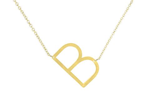 18K Gold Plated Letter "B" Necklace | Joyus