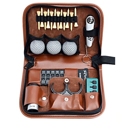 Golf equipment kit waterproof golf accessories handbag multi function ball nail ball clip ...