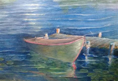 The green Boat Painting by Jeanette Malinchok - Fine Art America