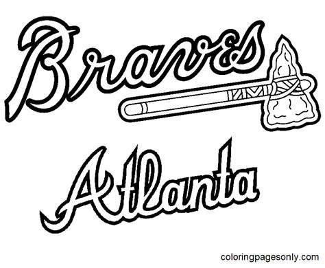 atlanta braves logo coloring page - Clip Art Library - oggsync.com