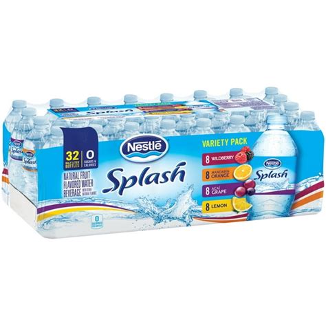 NESTLE SPLASH Natural Fruit Flavored Water Beverage Variety Pack 32-16.9 fl. oz. Bottles ...