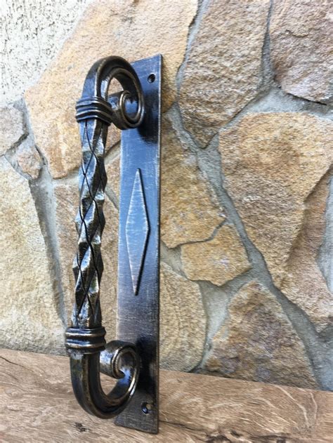 Barn Door Handle Forged Door Handle Metal Door Handle Iron - Etsy ...