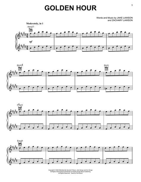 JVKE Golden Hour Sheet Music Notes, Chords | Piano songs sheet music, Violin sheet music, Piano ...