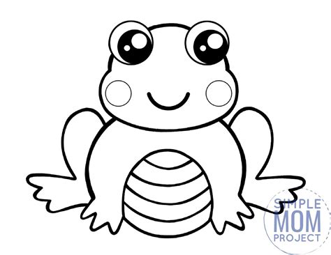 Free Printable Frog Template - Simple Mom Project | Frog coloring pages ...