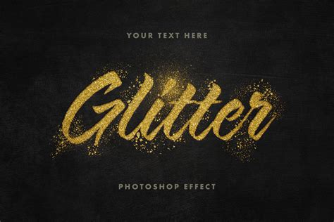 Golden Glitter Text Effect | Layer Styles ~ Creative Market