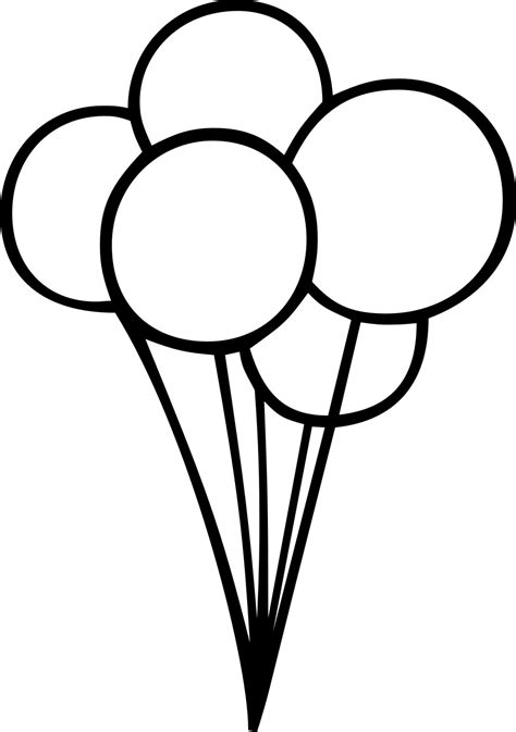 Black And White Balloons Clip Art - Cliparts.co