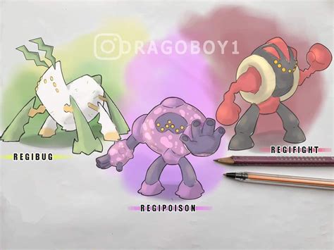 3 new Regis #Fakemon # : fakemon Pokemon Fake, Ash Pokemon, Type ...