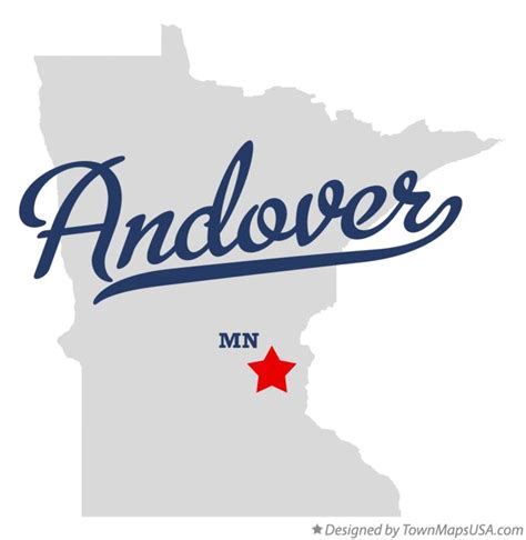 Map of Andover, Anoka County, MN, Minnesota