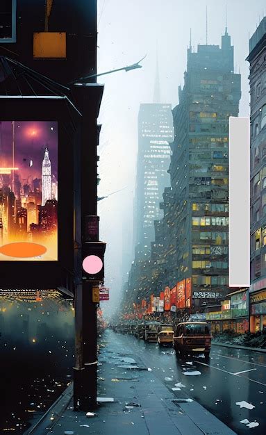 Premium AI Image | A billboard advertises a new ad for the new york ...