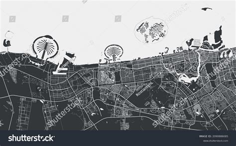 Dubai vector map. Detailed vector map of Dubai - Royalty Free Stock ...