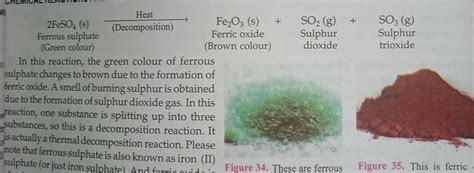 In this reaction, the green colour of ferrous sulphate changes to brown d..