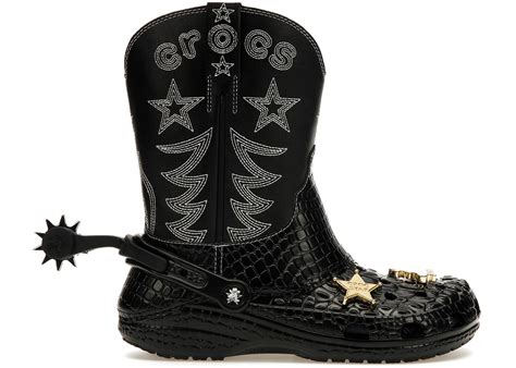 Crocs Classic Cowboy Boot Black Men's - 208695-001 - GB