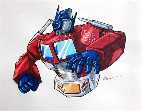 Optimus Prime Art 1 2022 by BrYcEBrOwNARTS on DeviantArt