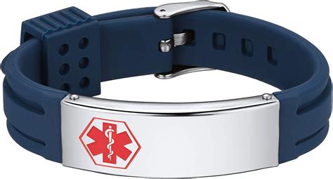 Supcare Free Engraving Silicone Adjustable Medical Bracelets Sport Emergency ID Bracelets for ...