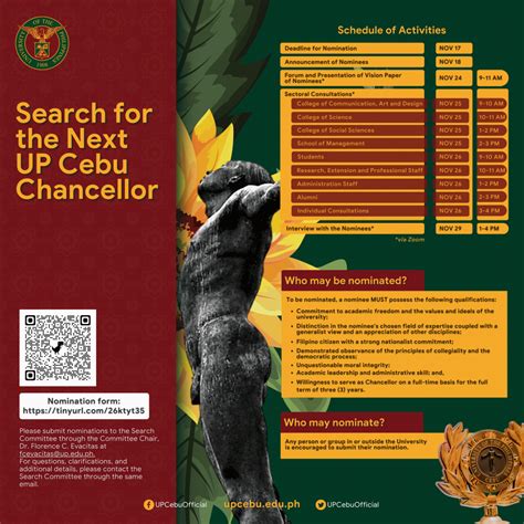 Search for the Next Chancellor of UP Cebu - University of the Philippines Cebu