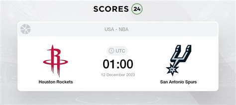 Houston Rockets vs San Antonio Spurs Live Stream & Results today 12/12 ...