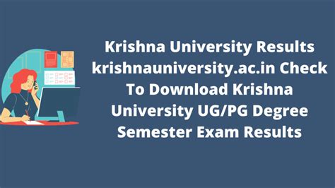 Krishna University Results 2023 krishnauniversity.ac.in Check To Download Krishna University UG ...