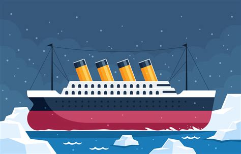 Titanic Ship on The Ocean Background 23149907 Vector Art at Vecteezy