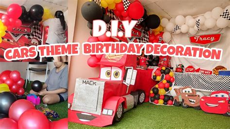 Cars Theme Birthday Decoration | DIY Cars Birthday Party - YouTube