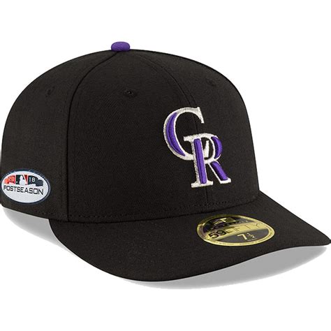 Men's Colorado Rockies New Era Black 2018 Postseason Side Patch Low ...