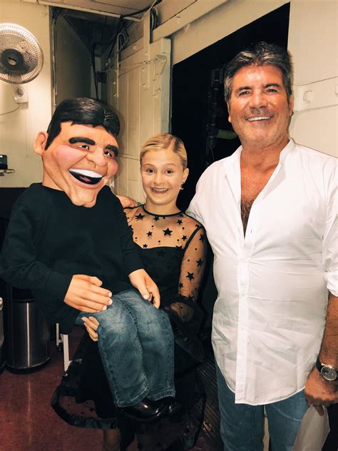 May 15, 2018 - Darci with Simon Cowell and her NEW puppet "Simon ...