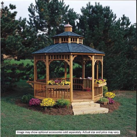 Handy Home Products 10 ft. San Marino Round Gazebo 19944-8 - The Home Depot | Round gazebo ...