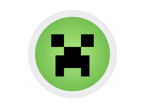 Minecraft Green Creeper Round Icon – UI Design, Motion Design & 2D Art By AlfredoCreates